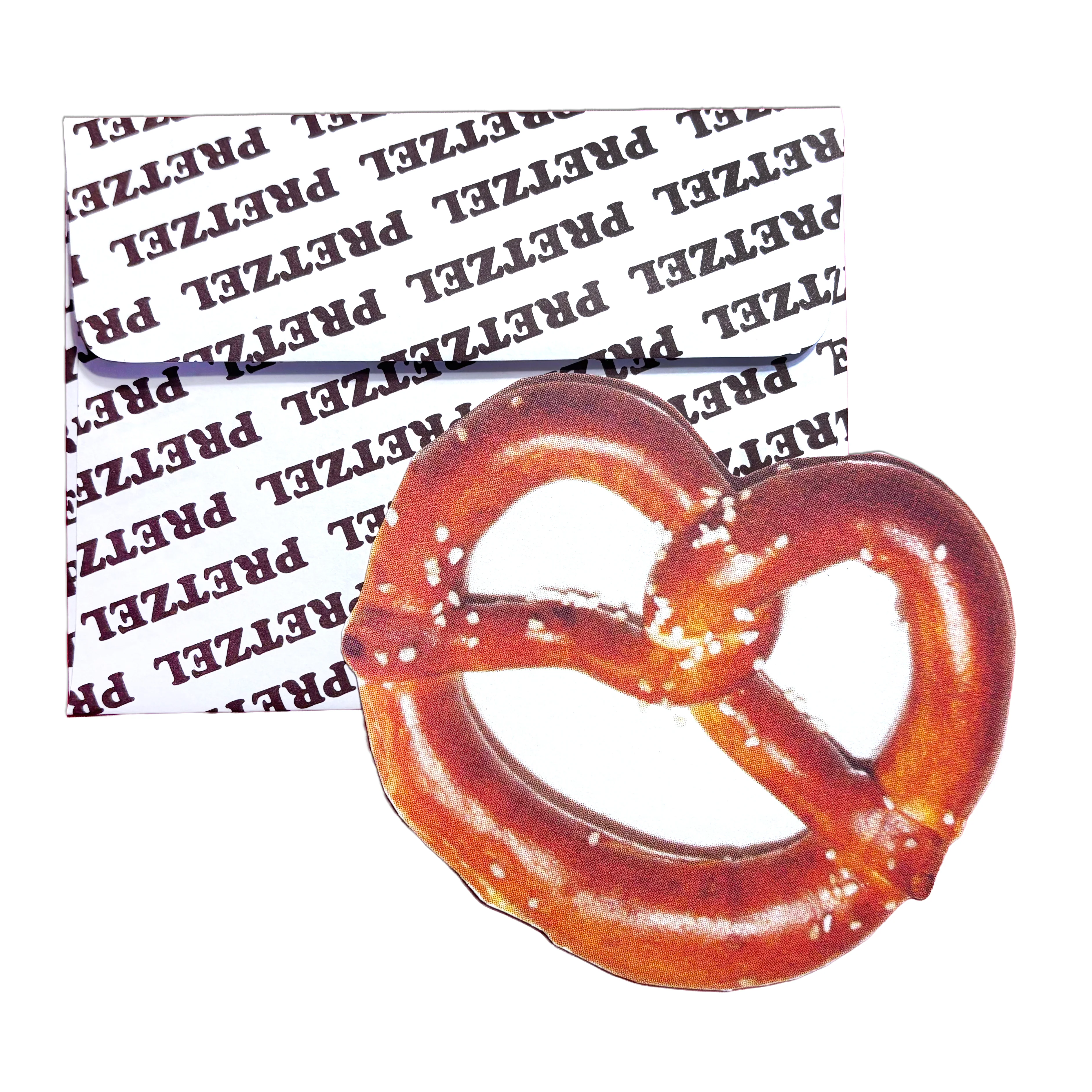 Retro NYC Pretzel Postcard with Envelope - Image 2
