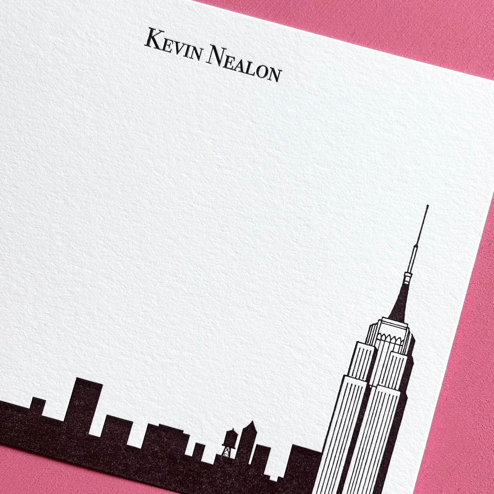 NYC SKYLINE LETTERPRESS STATIONERY - Image 2